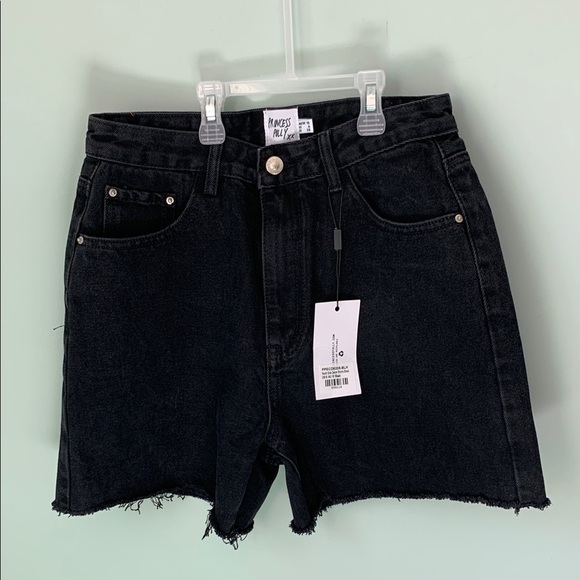 Princess Polly Pants - NWT Princess Polly Women's Black South Side Denim Shorts